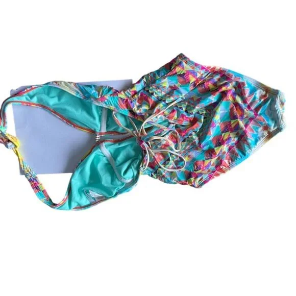 Bar III | Swimwear | One-Piece Tribal Print Halter Top Swimsuit | Cutout | Small - Picture 7 of 9